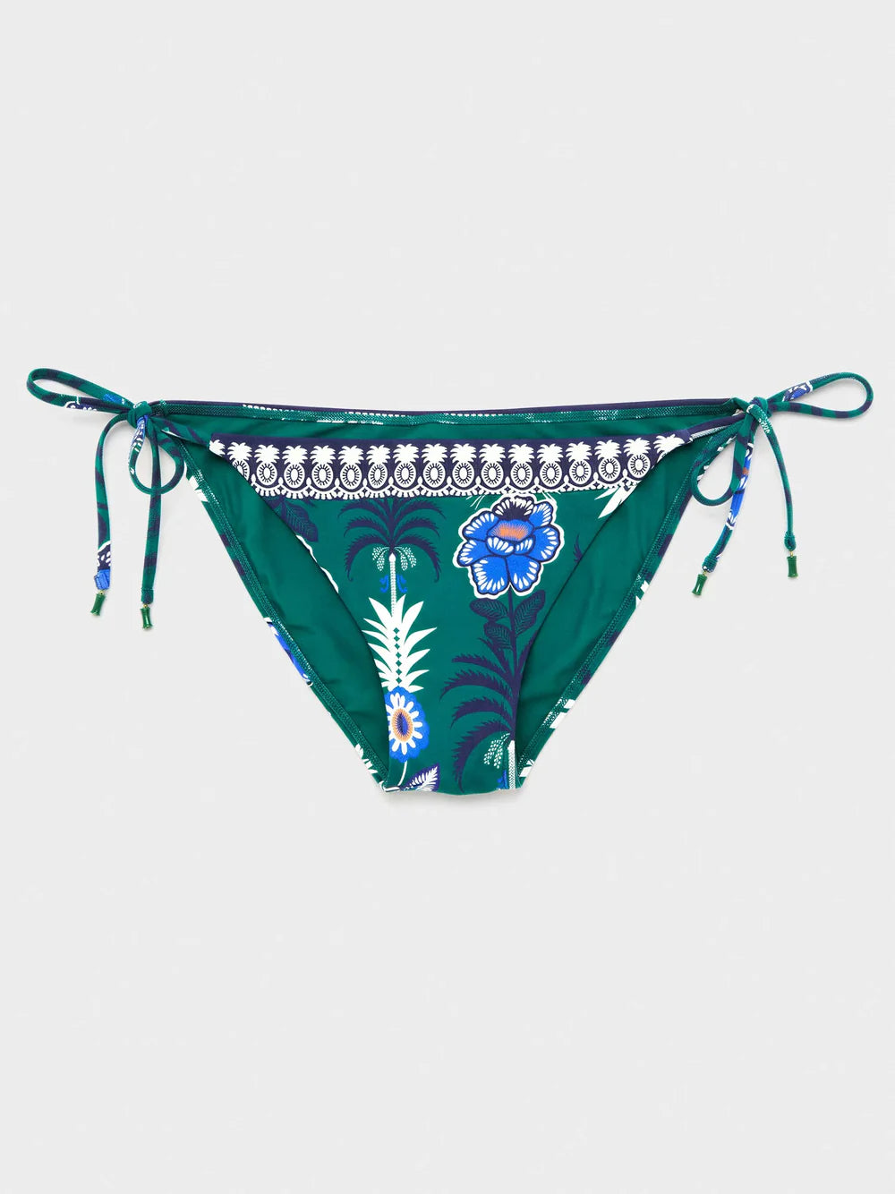 Bikini triangolo e slip verde etnico - Gisela