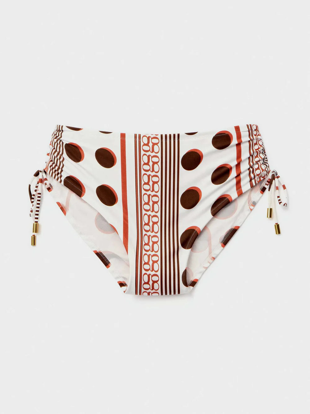 Bikini pois righe e logo e slip alta - Gisela