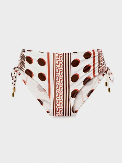 Bikini pois righe e logo e slip alta - Gisela
