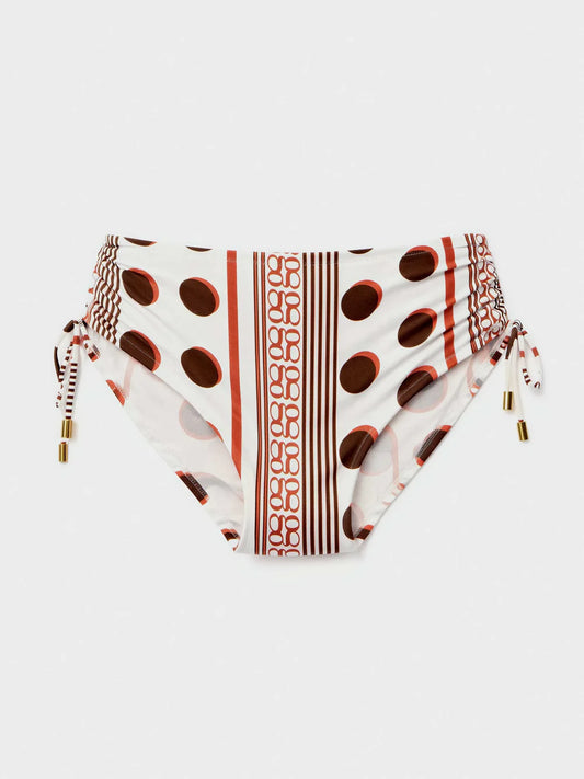 Bikini pois righe e logo e slip alta - Gisela