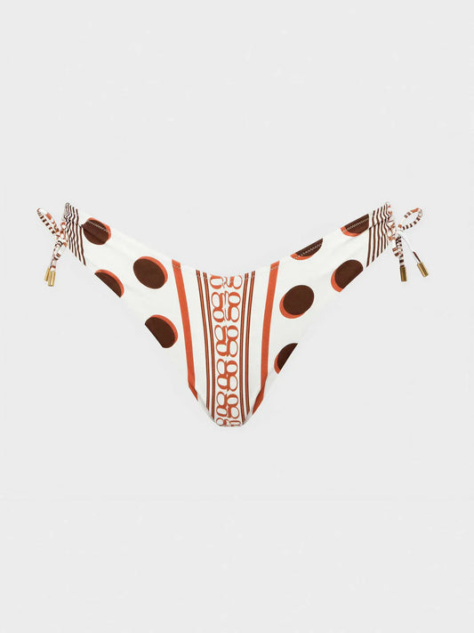 Bikini pois righe e logo e slip brasiliana- Gisela