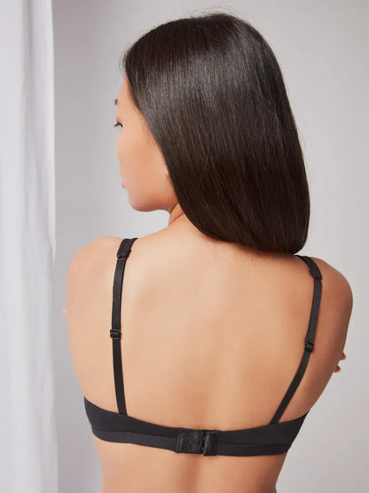 Reggiseno triangolo in cotone nero - Gisela