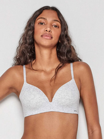 Reggiseno in cotone grigio - Gisela