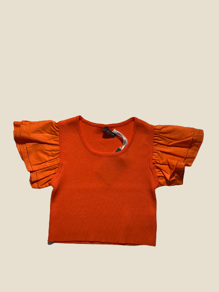 T-shirt costina arancio